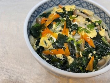 野菜たっぷりかきたまうどん
